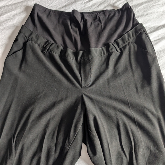 GAP Women's Maternity Black Straight Leg Pants - Picture 2 of 4